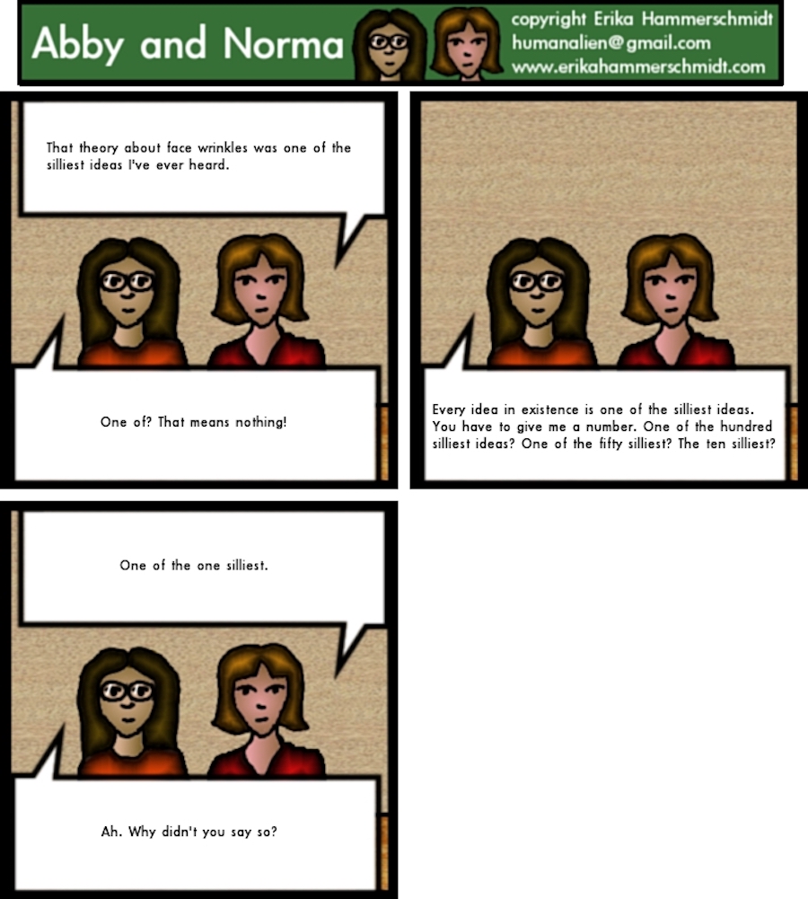 This is one of the 1000 best Abby and Norma strips ever.