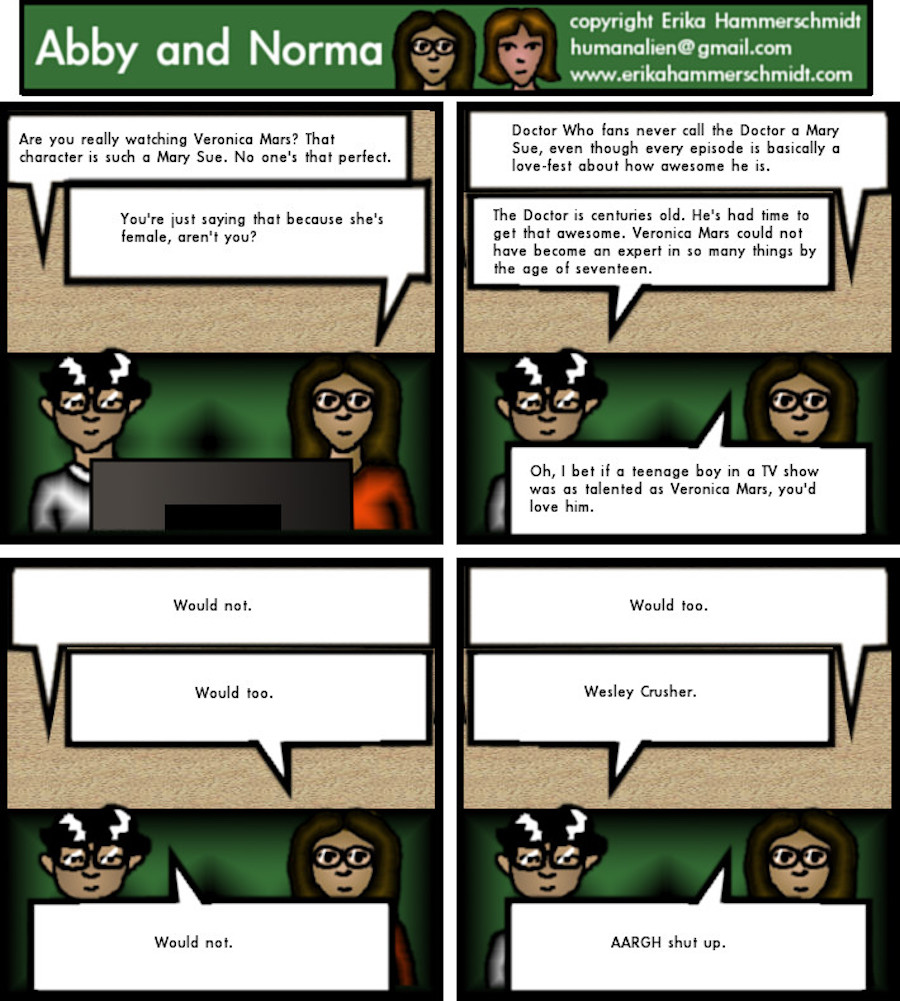Perhaps this was the show Abby was worried about in strip 1228, and she finally managed to conquer her hispter self.