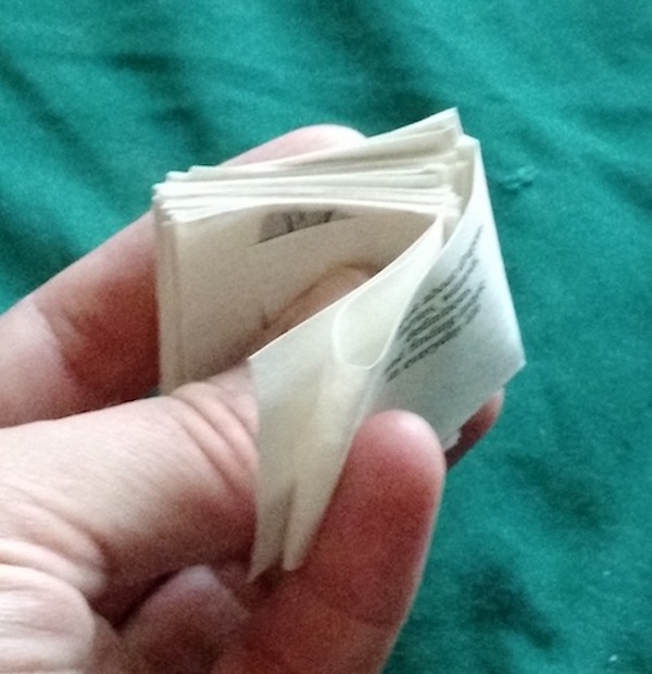 image of folded paper book