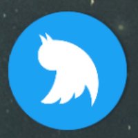 the Twitter bird icon turned on its side