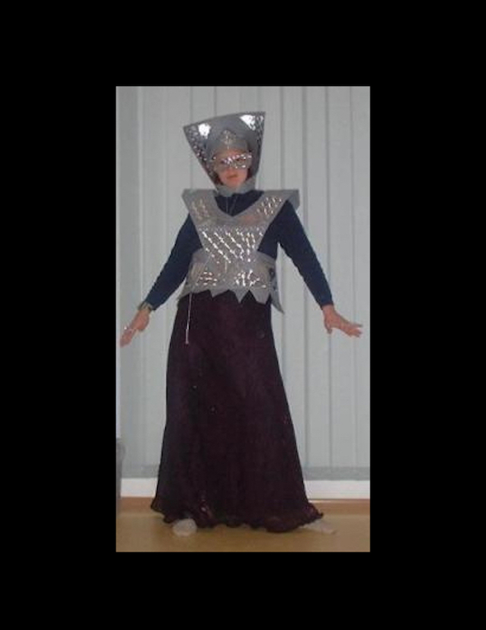 me in a robot costume many years ago, making up my own alternatives to popular culture 